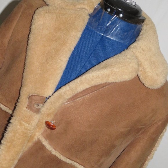 Sawyer of Napa Suede Shearling Rancher Women's Jacket 10 - Picture 4 of 13